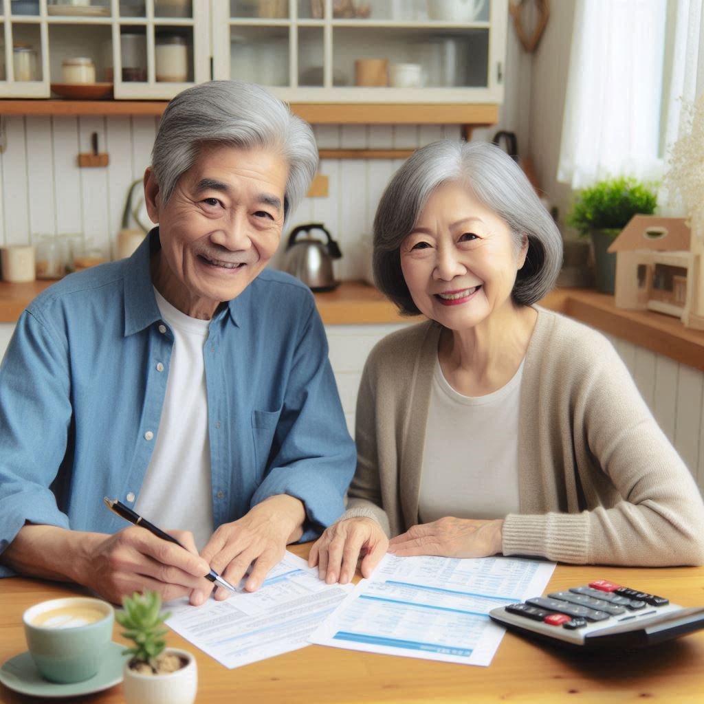 Calculator and documents showing tax savings